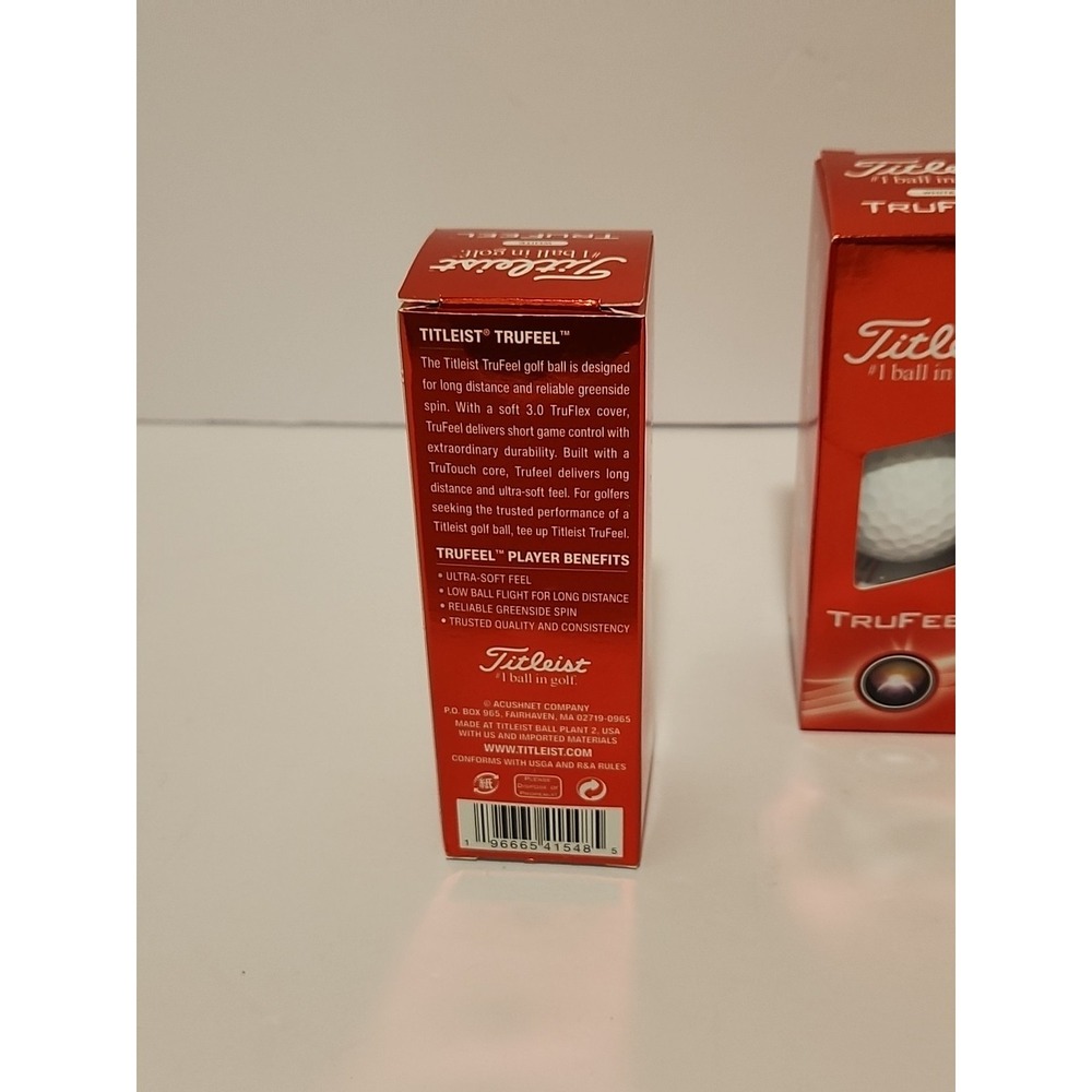 Titleist Trufeel Golf Balls White New In Box Full Set Of 4 Boxes - Picture 5 of 12